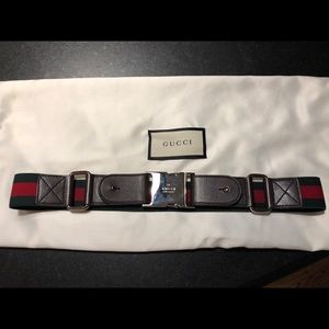 Gucci Green Web Elastic Belt